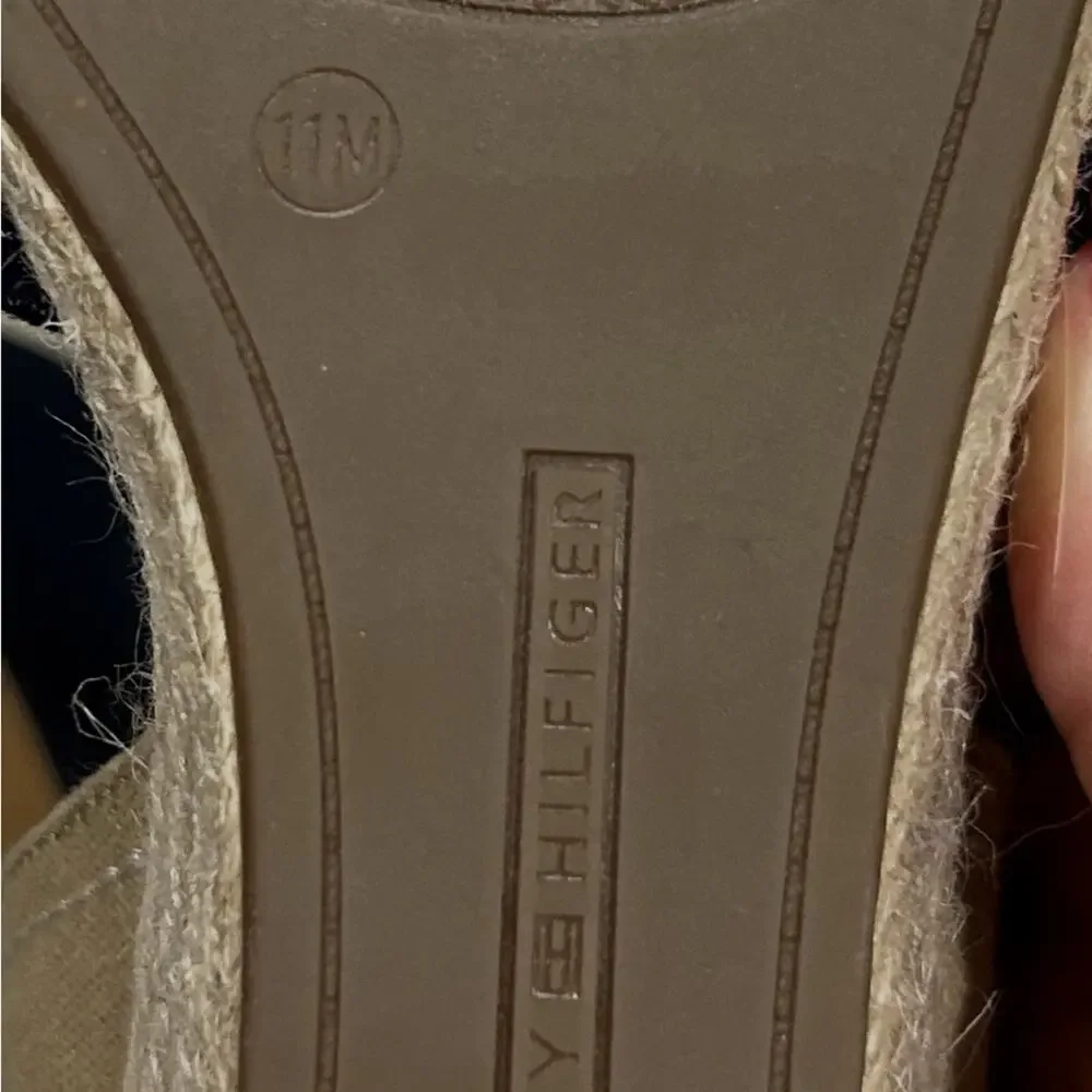 Tommy Hilfiger Espadrille Wedge Sandals Ankle Strap‎ Navy Blue